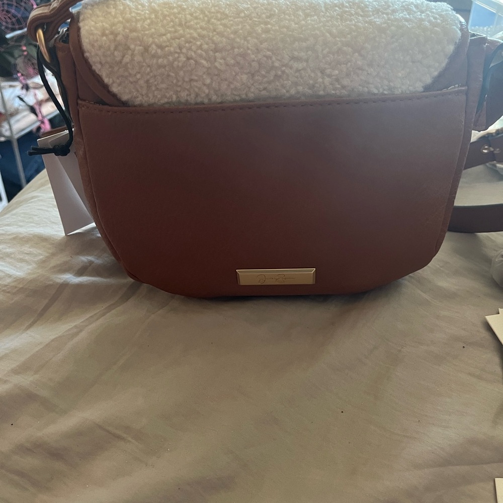 Jessica Simpson Brown and Cream Crossbody Bag